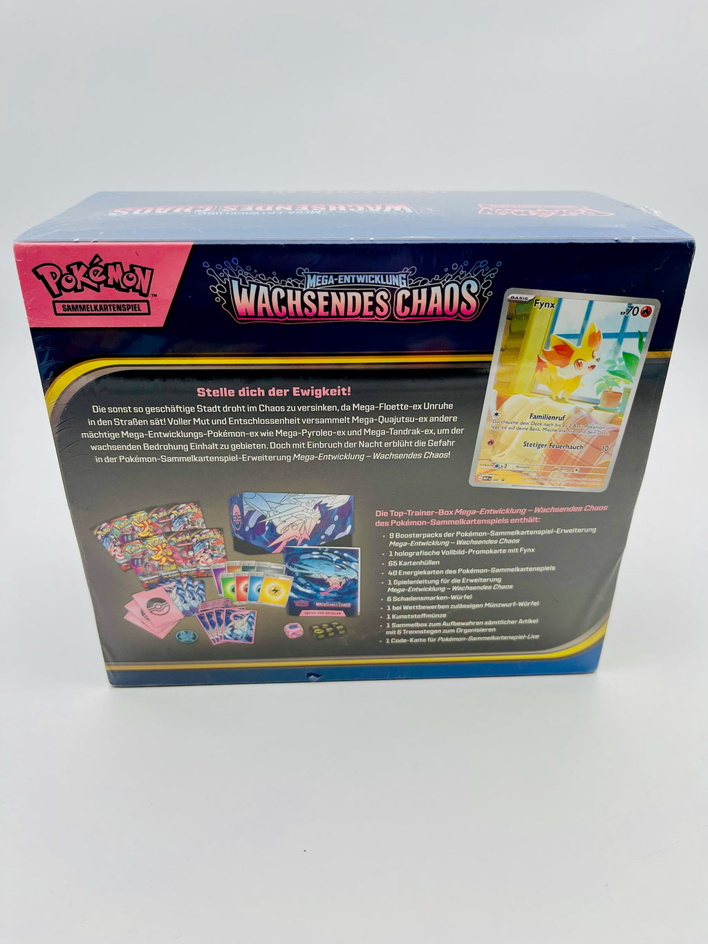 Pokémon TCG: Top-Trainer-Box – Mega-Entwicklung: Wachsendes Chaos | NEU & OVP | Deutsch