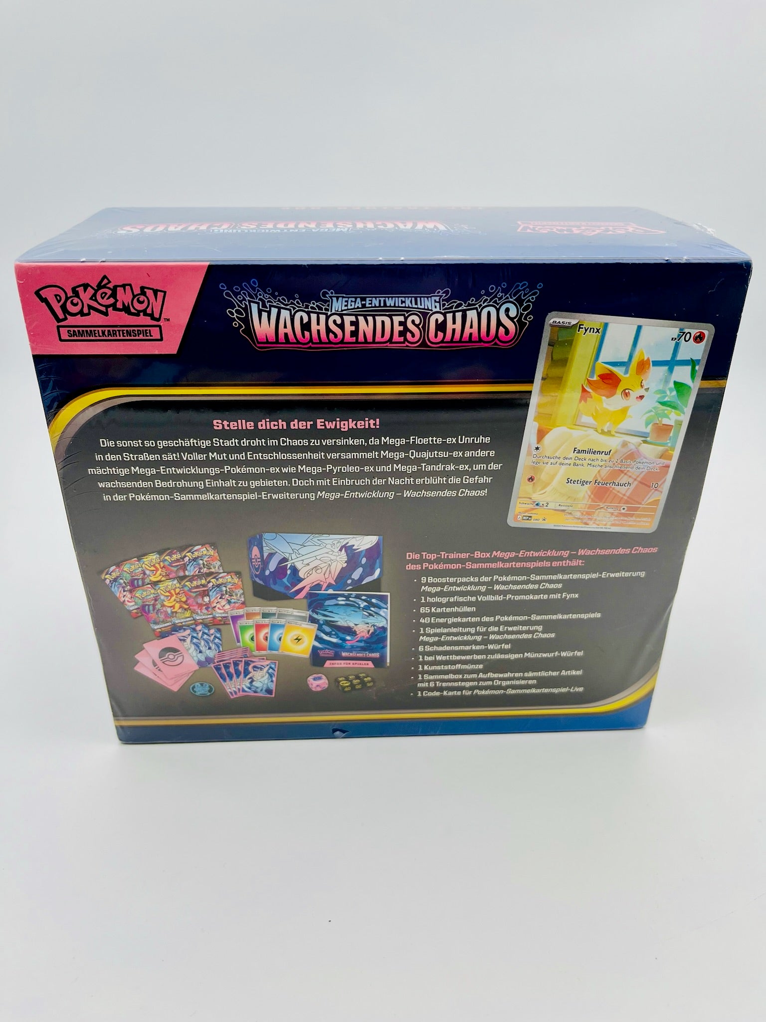 Pokémon TCG: Top-Trainer-Box – Mega-Entwicklung: Wachsendes Chaos | NEU & OVP | Deutsch