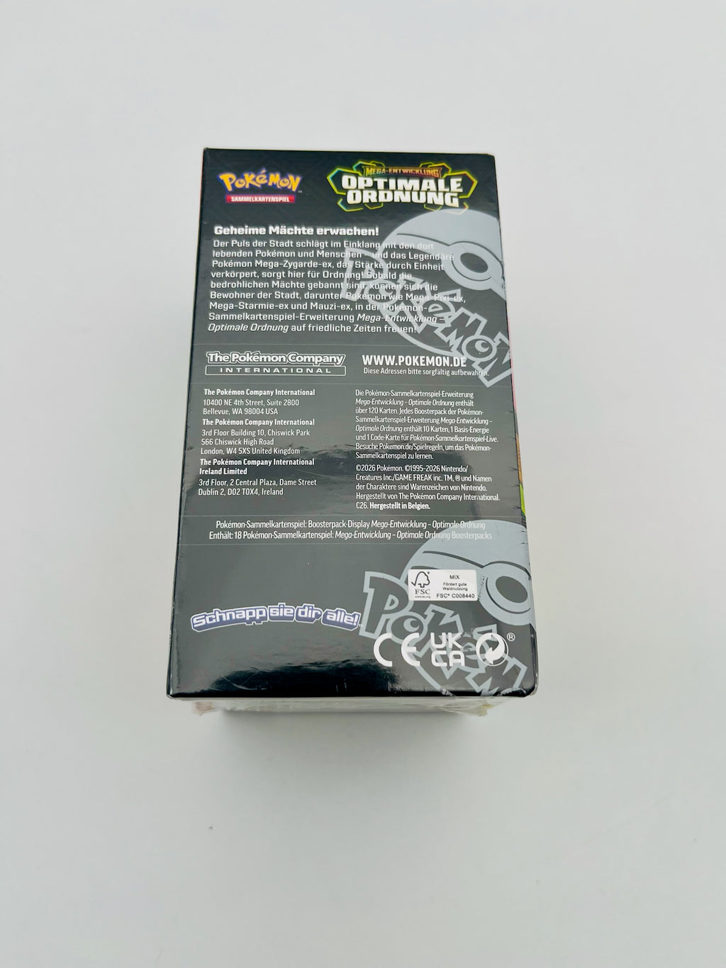 Pokémon TCG: Boosterpack-Display – Mega-Entwicklung: Optimale Ordnung | 18 Packs | NEU & OVP | Deutsch