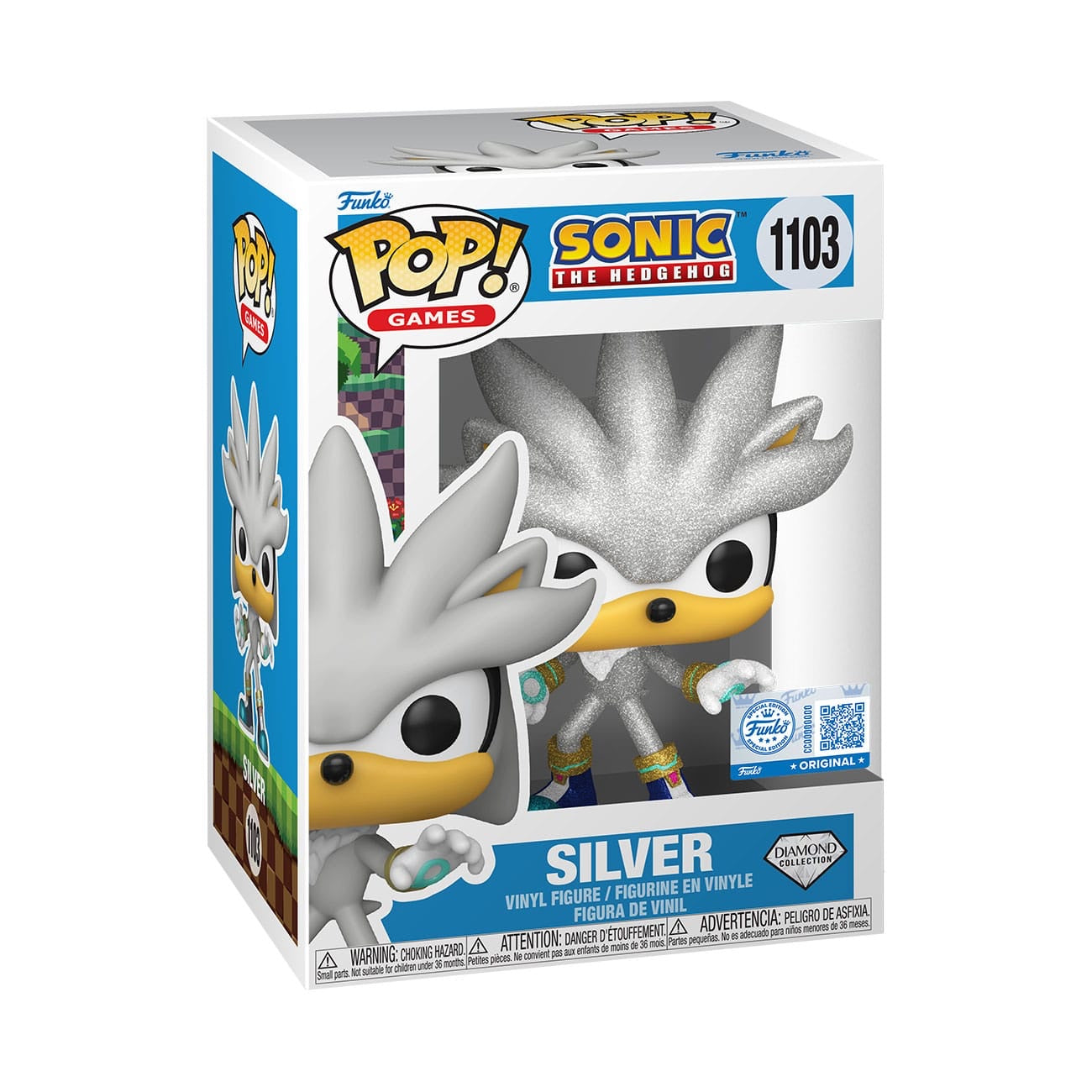 Funko Pop | Sonic Silver #1103 | Diamond Collection | OVP