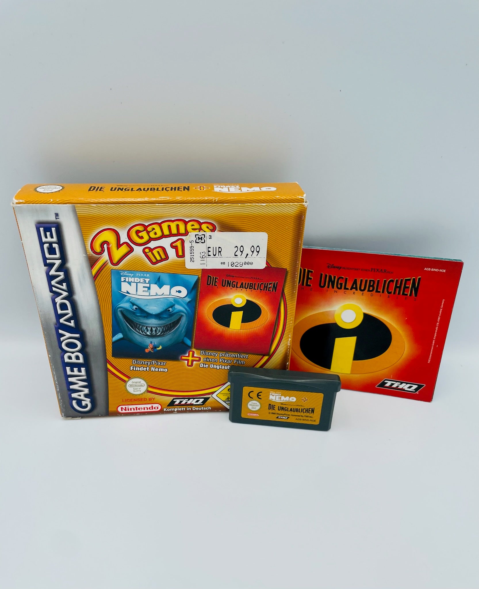 GBA | 2 Games in 1 Findet Nemo + Die Unglaublichen OVP | Deutsch