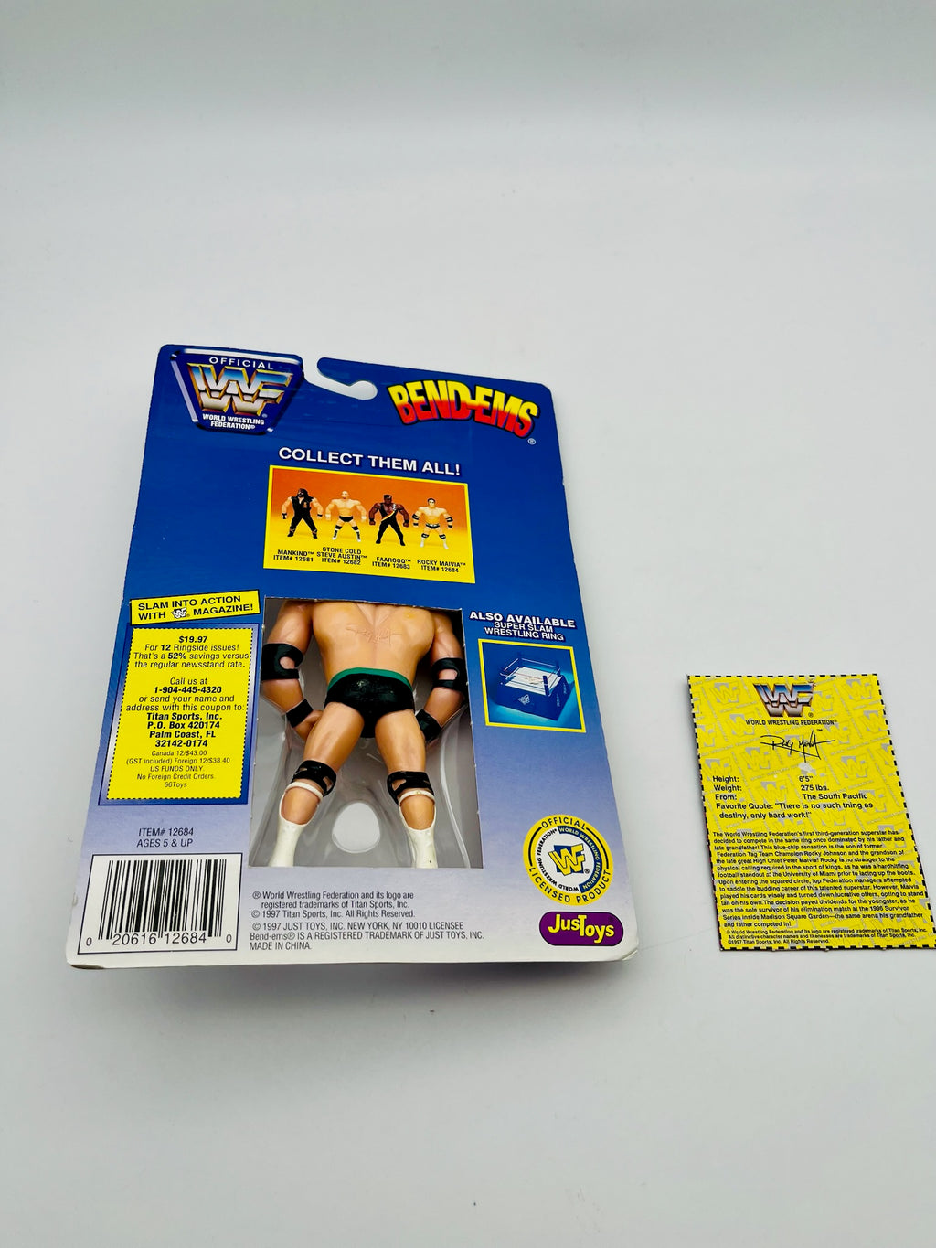 WWF | Rocky Maivia Bendable Action Figure Series V | OVP