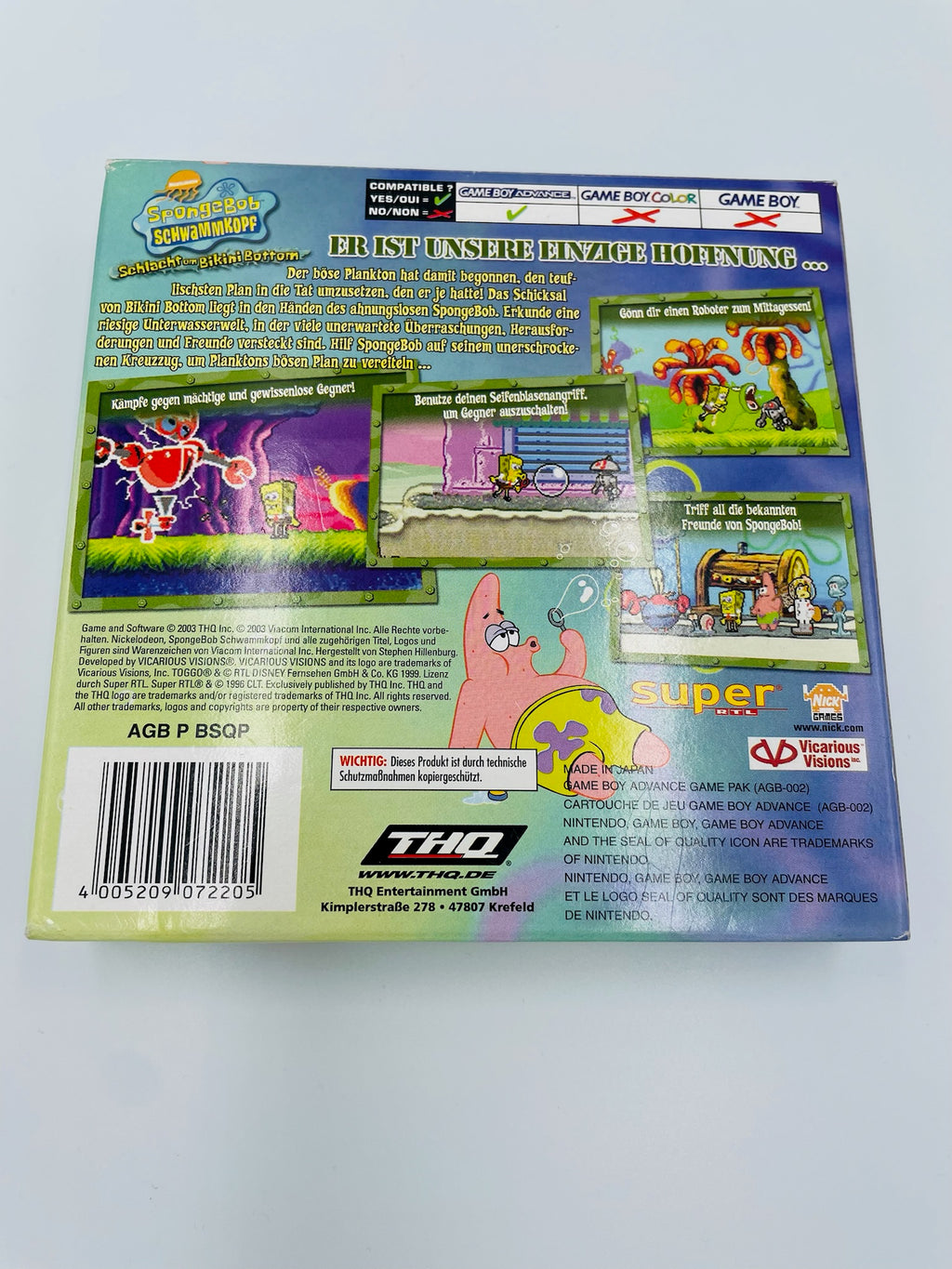 Game Boy Advance | SpongeBob Schwammkopf Schlacht um Bikini Bottom | CIB