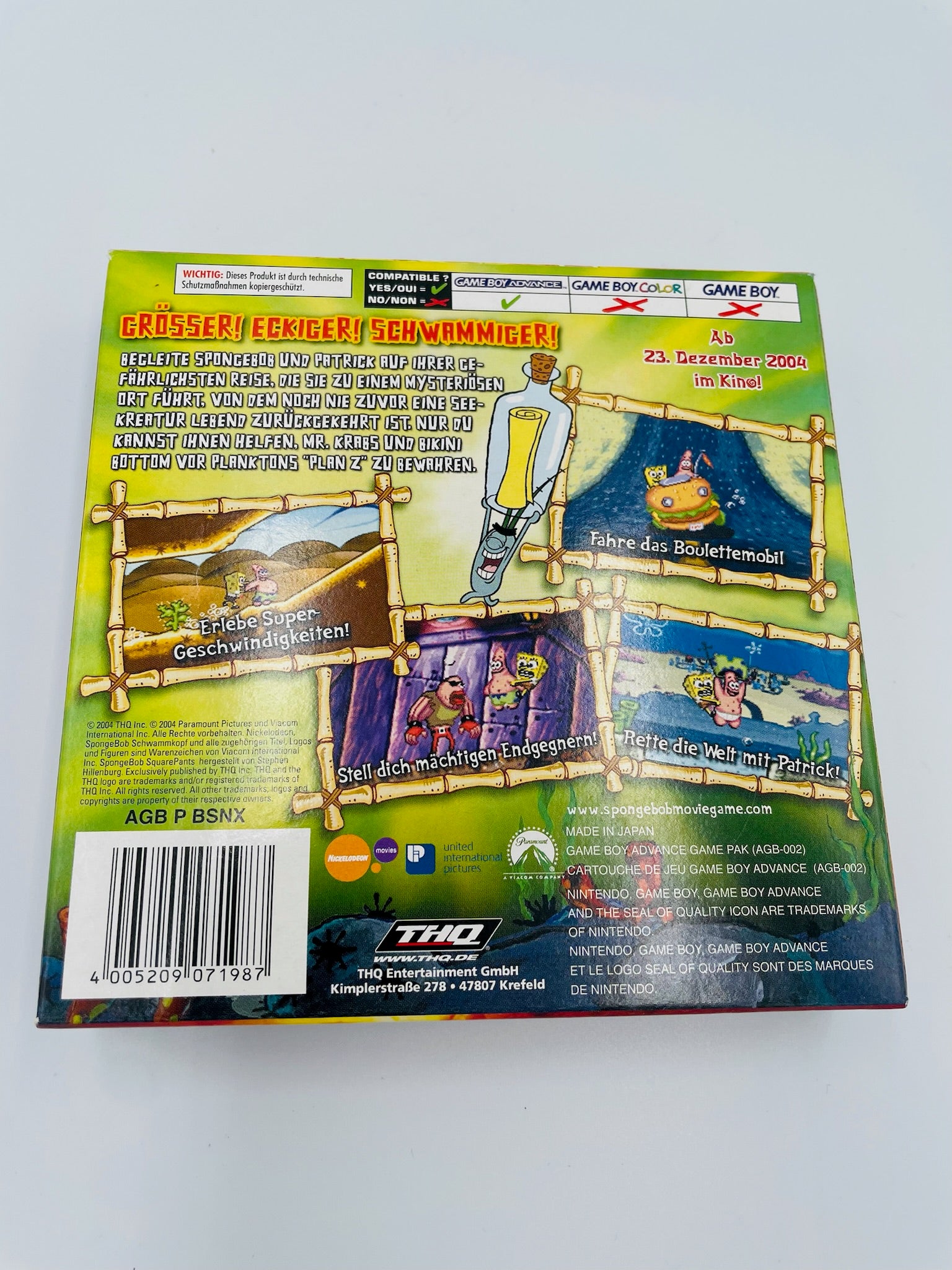 Game Boy Advance | SpongeBob Schwammkopf Der Film | CIB