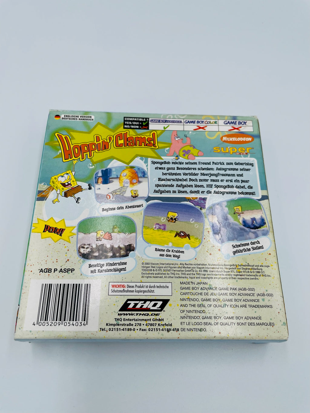 Game Boy Advance | SpongeBob SquarePants Fairpay Laguna | CIB