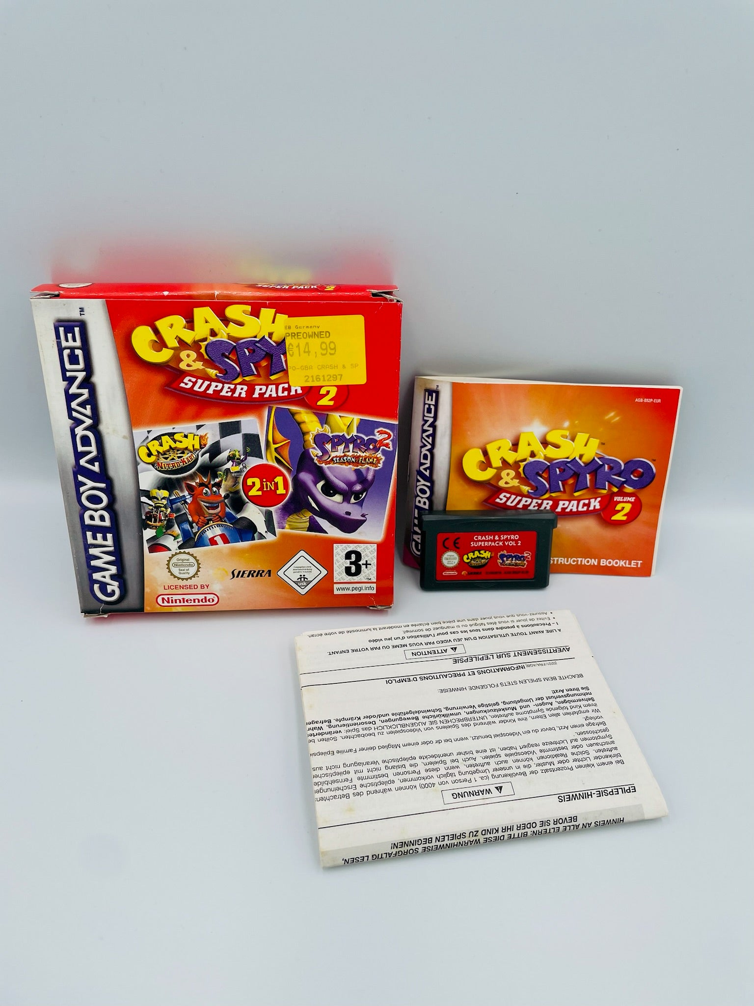 Game Boy Advance | Crash & Spyro Super Pack 2 | CIB