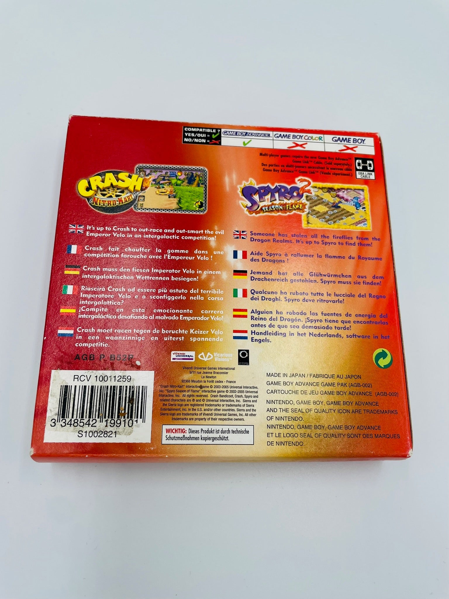 Game Boy Advance | Crash & Spyro Super Pack 2 | CIB