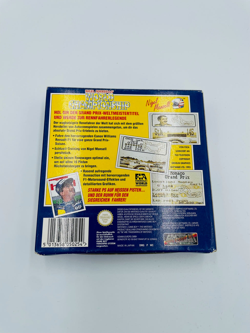 Game Boy | Nigel Mansell's World Championship | CIB
