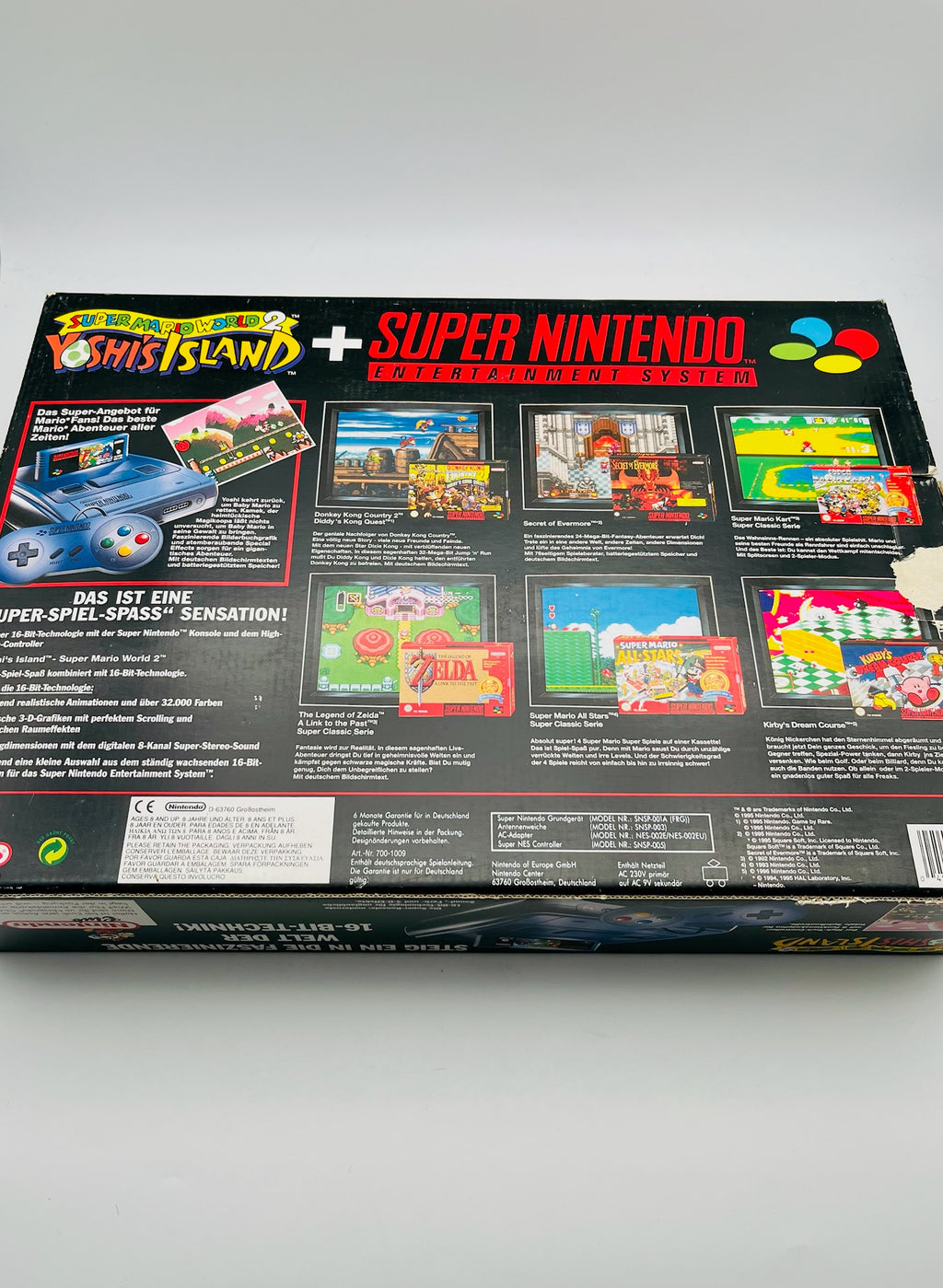 SNES | Konsole Set + Yoshi's Island CIB | OVP | Zweite Wahl