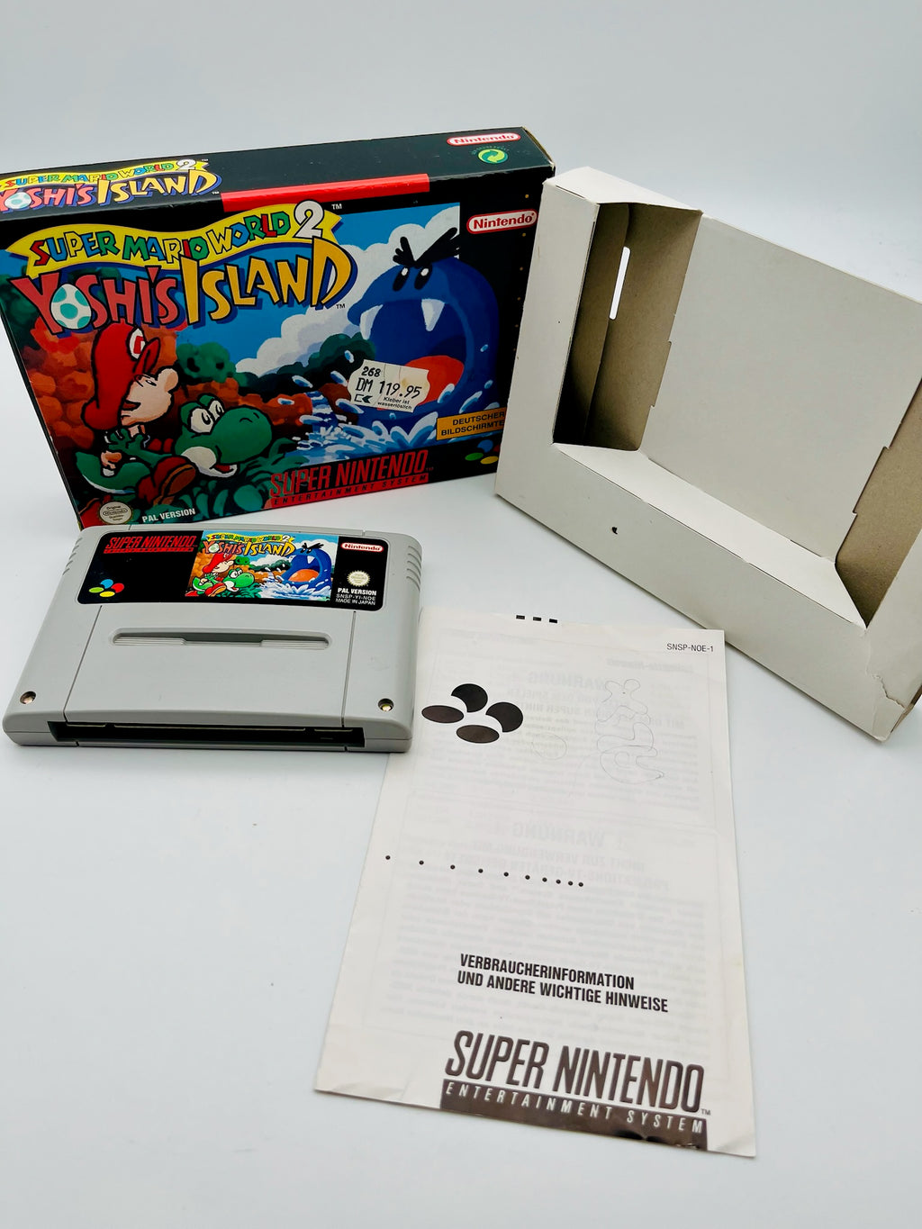 SNES | Konsole Set + Yoshi's Island CIB | OVP | Zweite Wahl