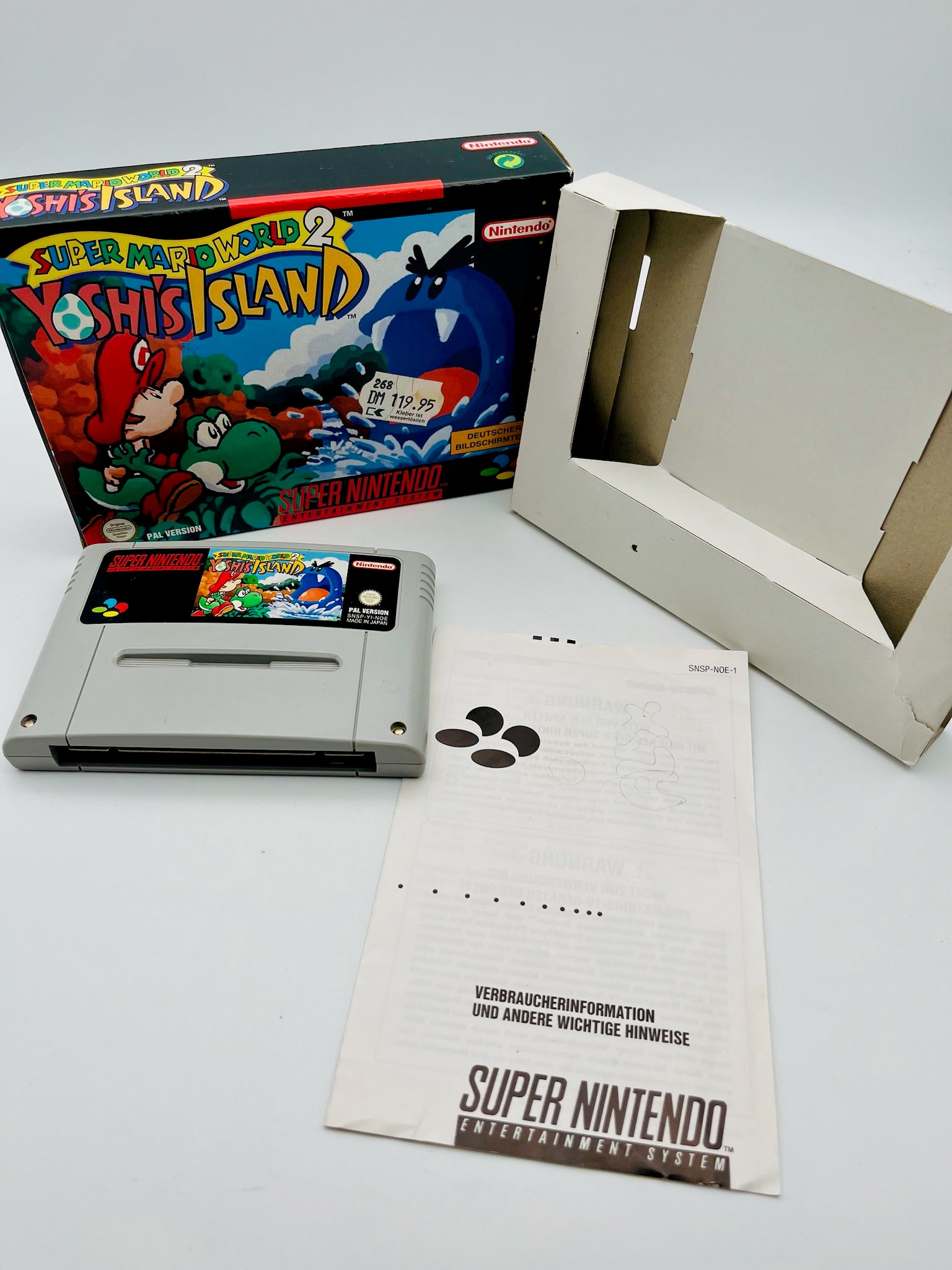 SNES | Konsole Set + Yoshi's Island CIB | OVP | Zweite Wahl
