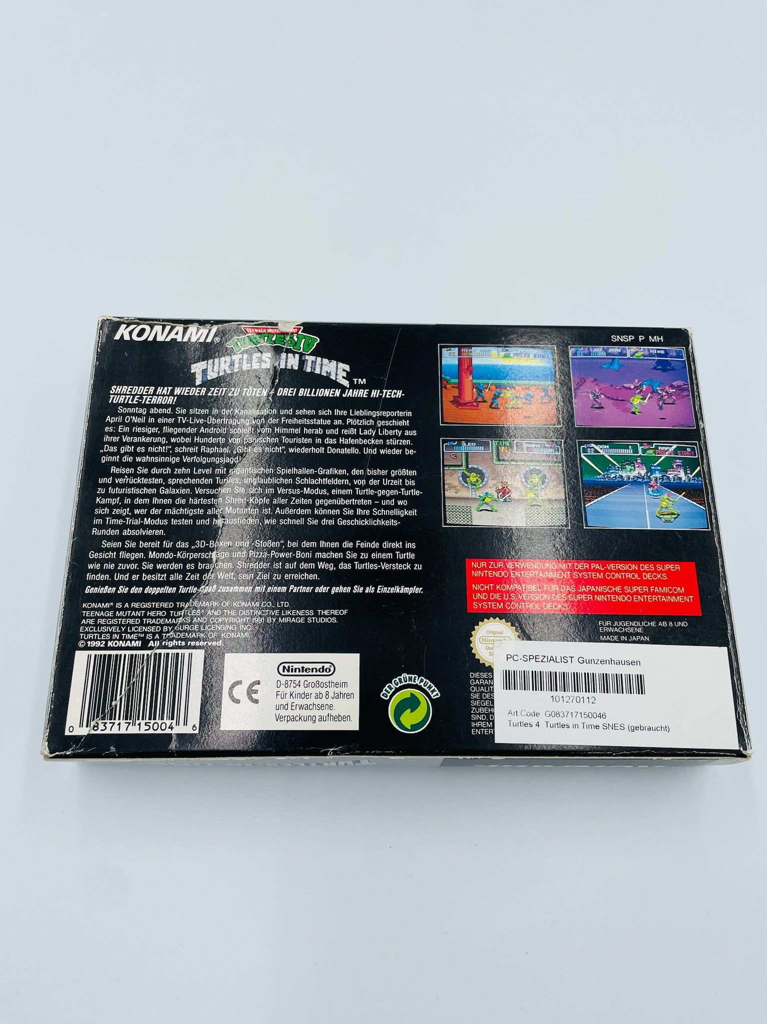 SNES | TMNT Turtles in Time CIB+ | PAL Konami