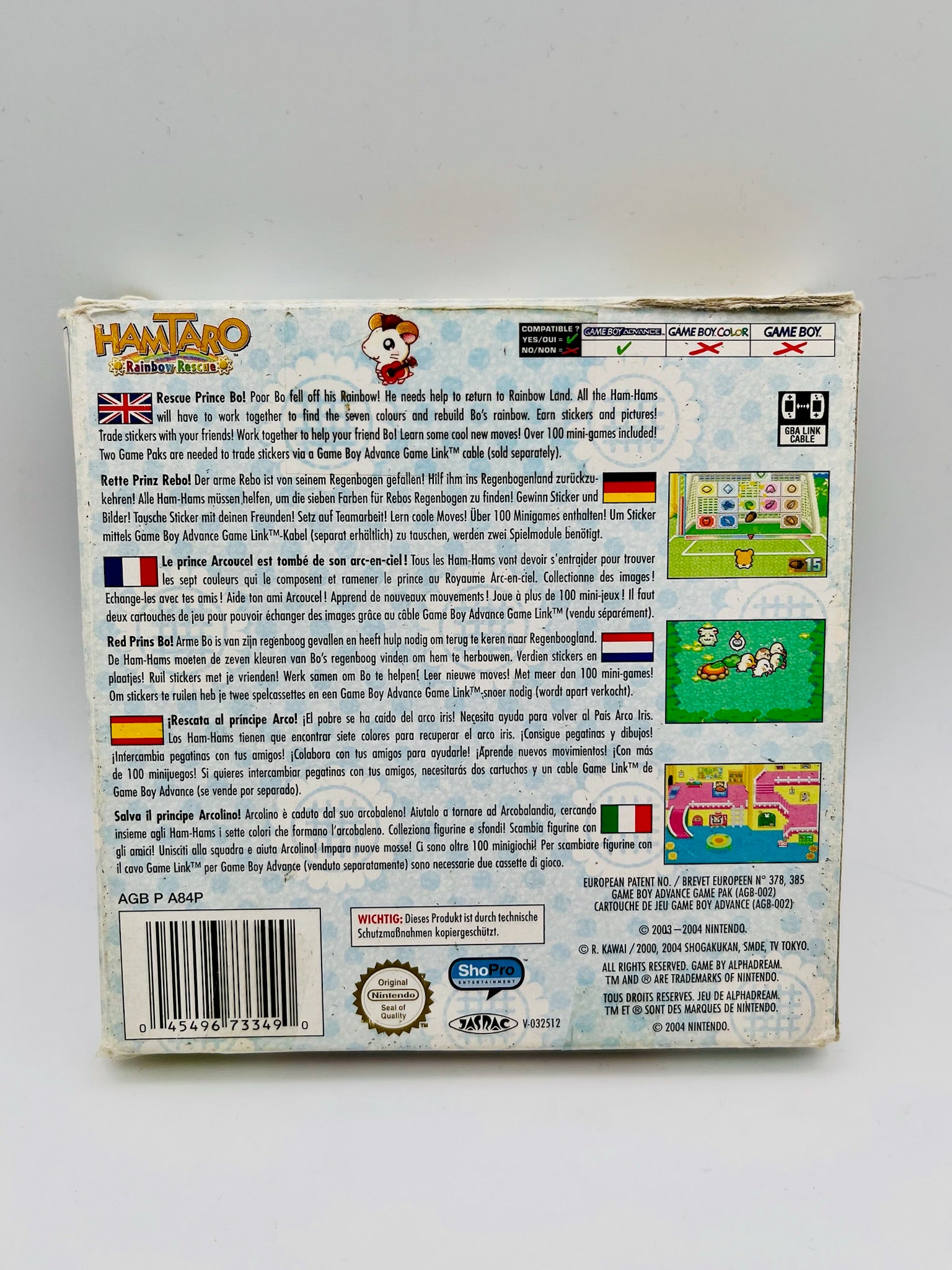 GBA | Hamtaro: Rainbow Rescue | CIB