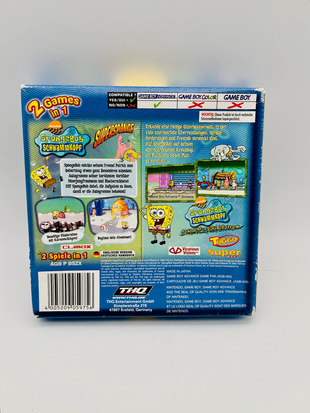 GBA | SpongeBob SuperSponge + Schlacht um Bikini Bottom | CIB