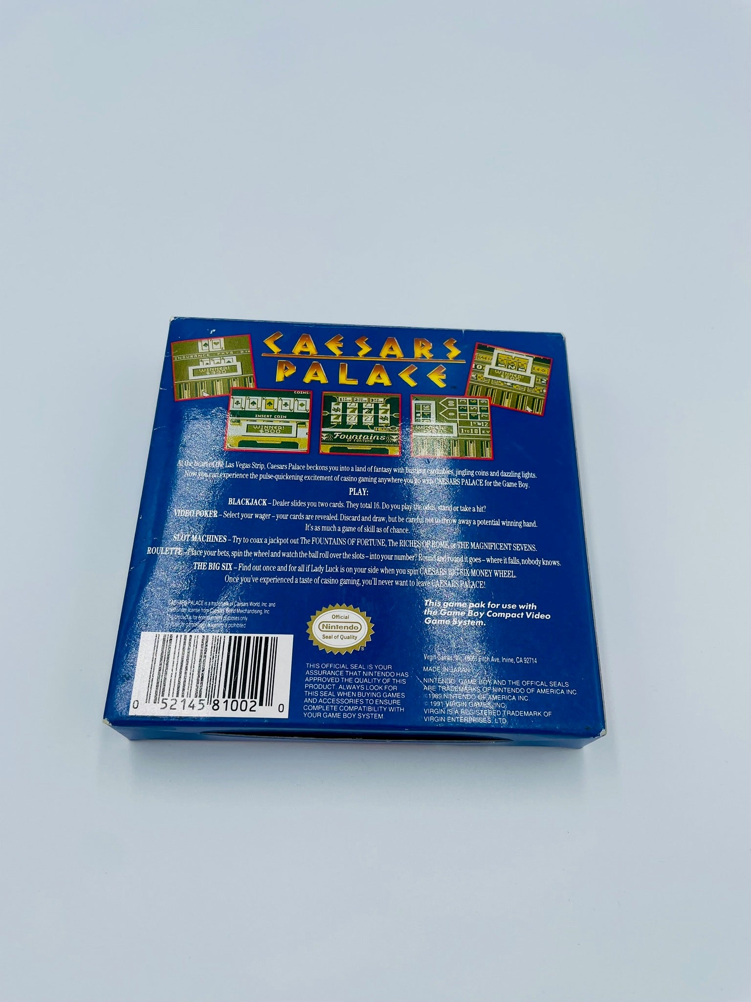 Game Boy | Caesars Palace | OHNE INLAY NUR MODUL UND ANLEITUNG OVP