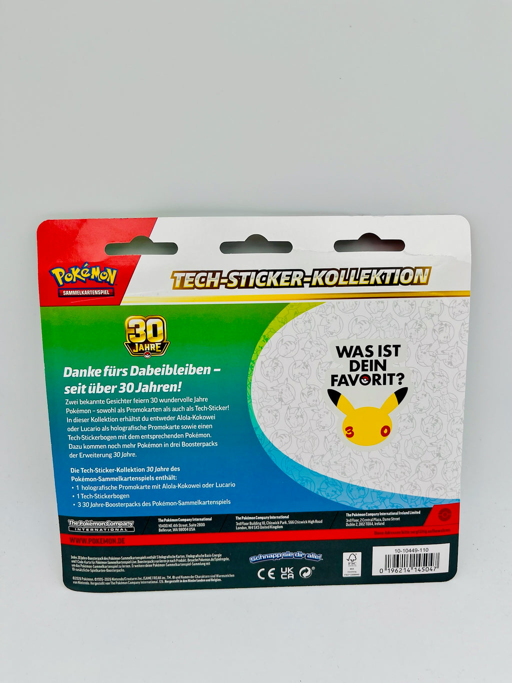 Pokémon TCG | Tech-Sticker-Kollektion 30 Jahre - Alola Kokowei | OVP | DE