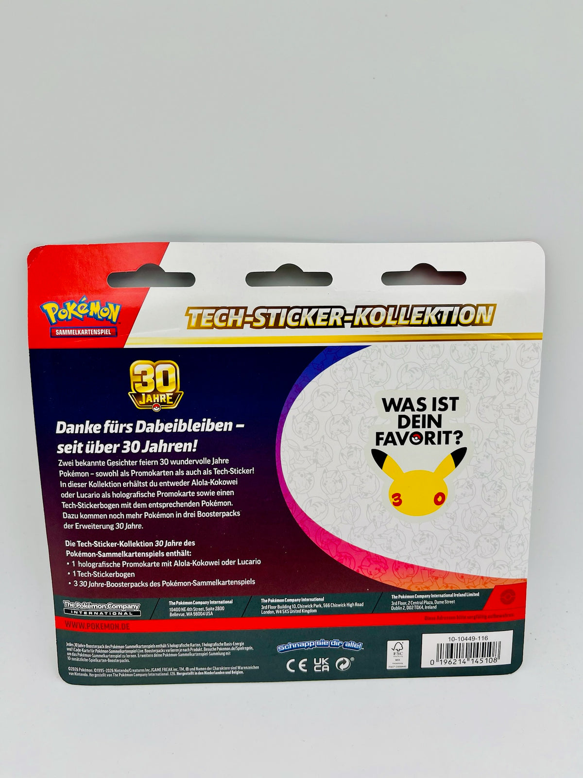 Pokémon TCG | Tech-Sticker-Kollektion 30 Jahre - Lucario | OVP | DE