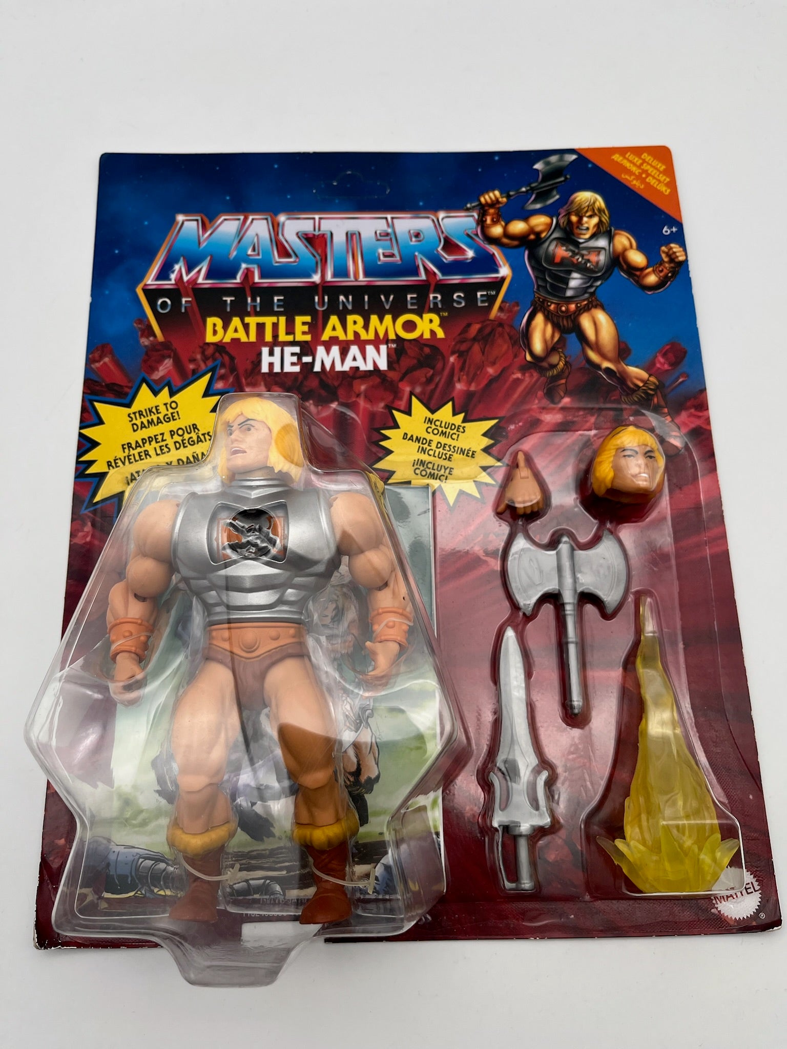 MOTU He-Man Battle Armor He-Man CIB | Masters of the Universe Origins