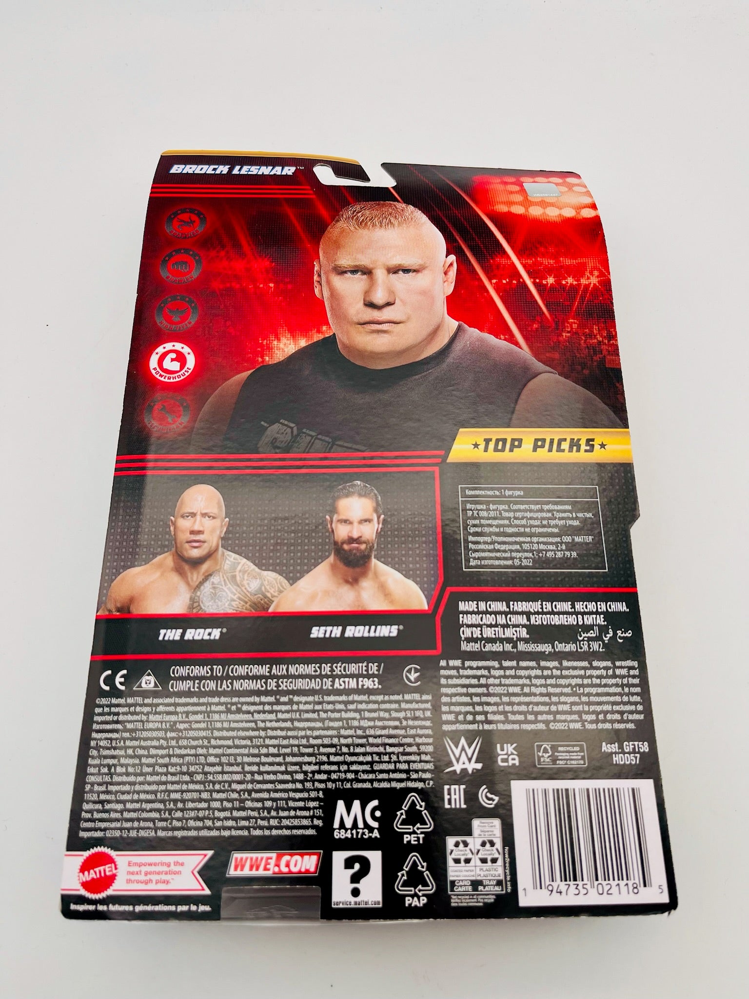 WWE Brock Lesnar Actionfigur CIB | Top Picks Serie