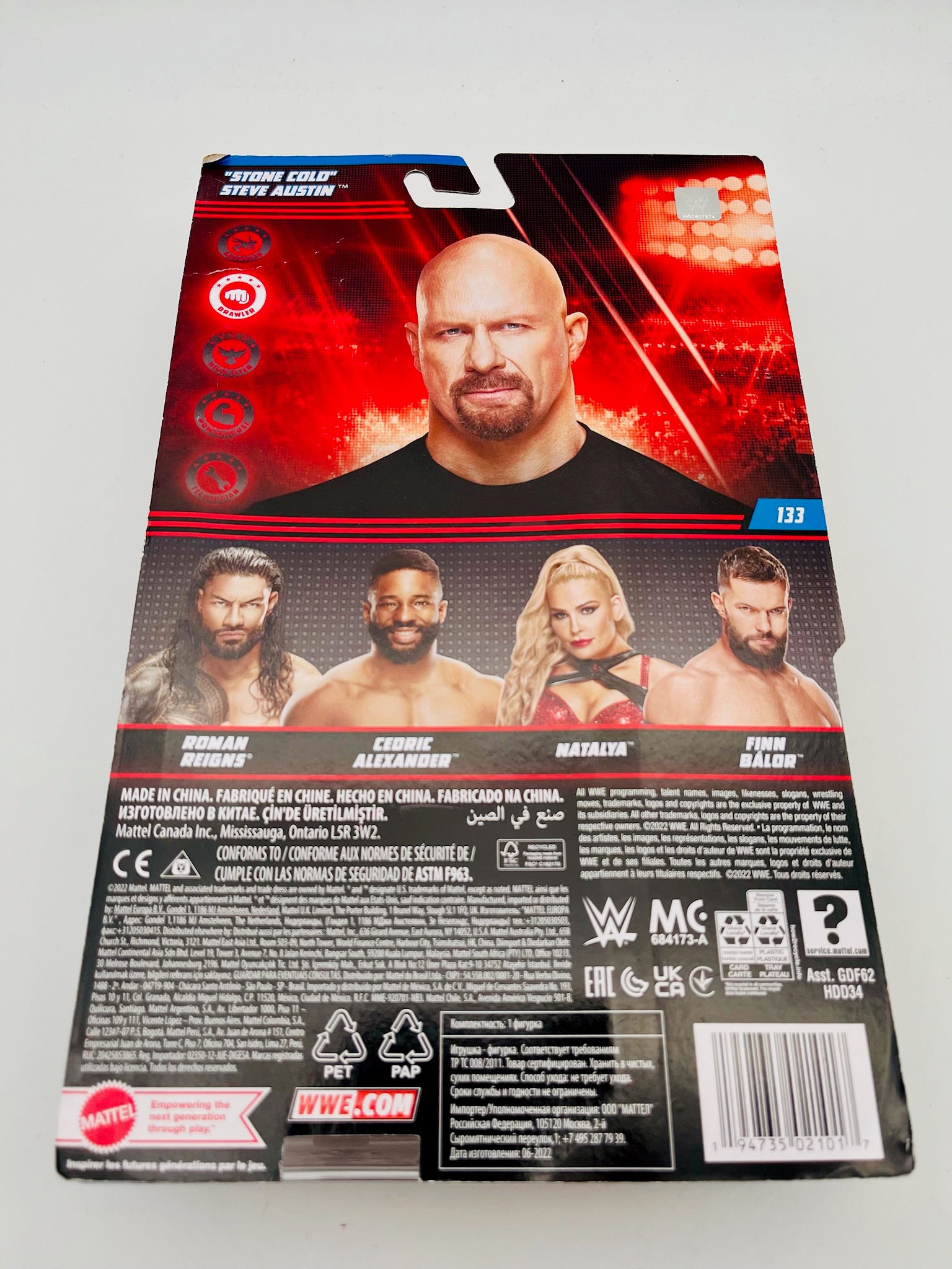 WWE Stone Cold Steve Austin Action Figur CIB | Serie #133