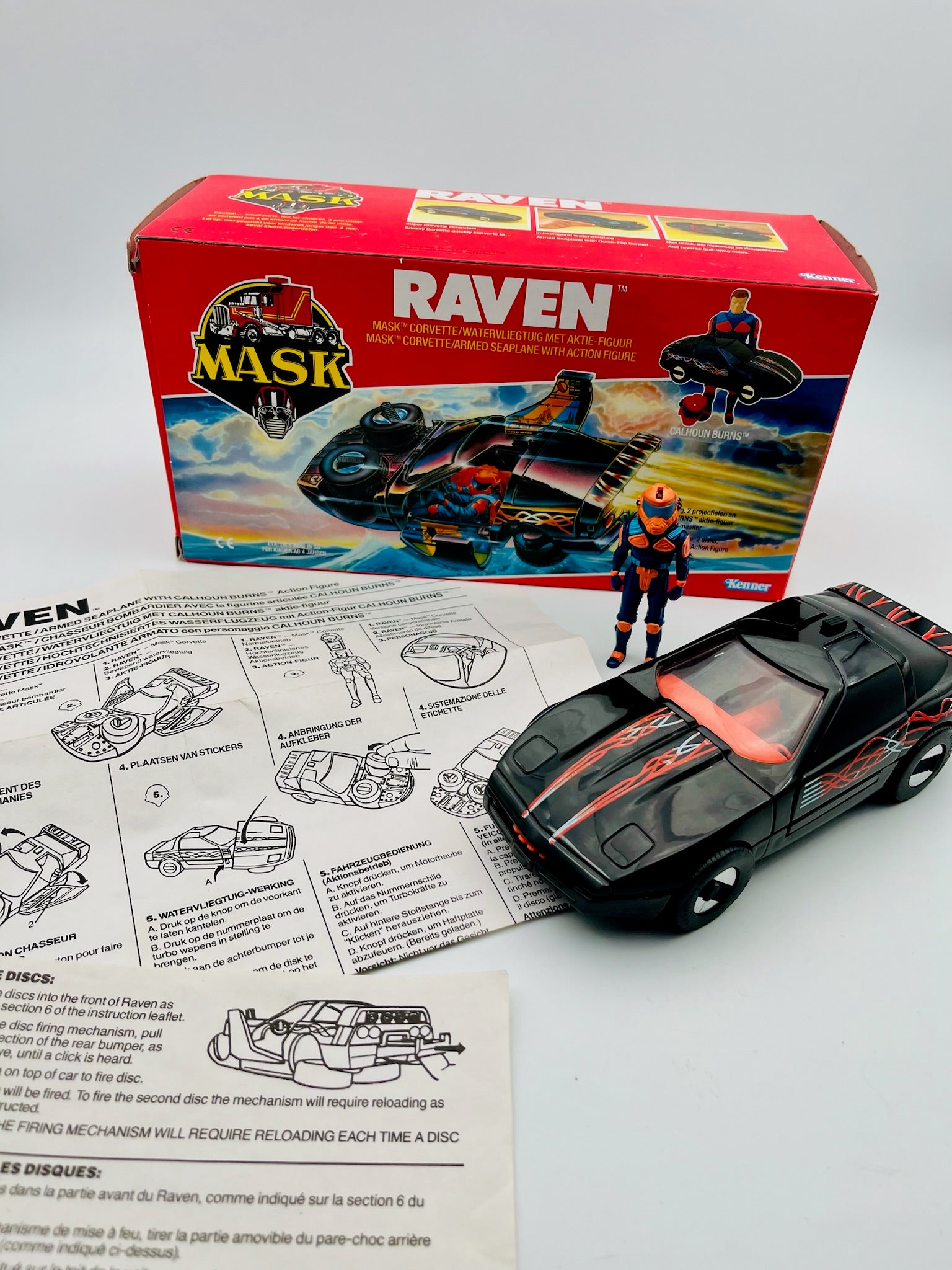 M.A.S.K. Raven Corvette Watervliegtuig Kenner OVP 1985