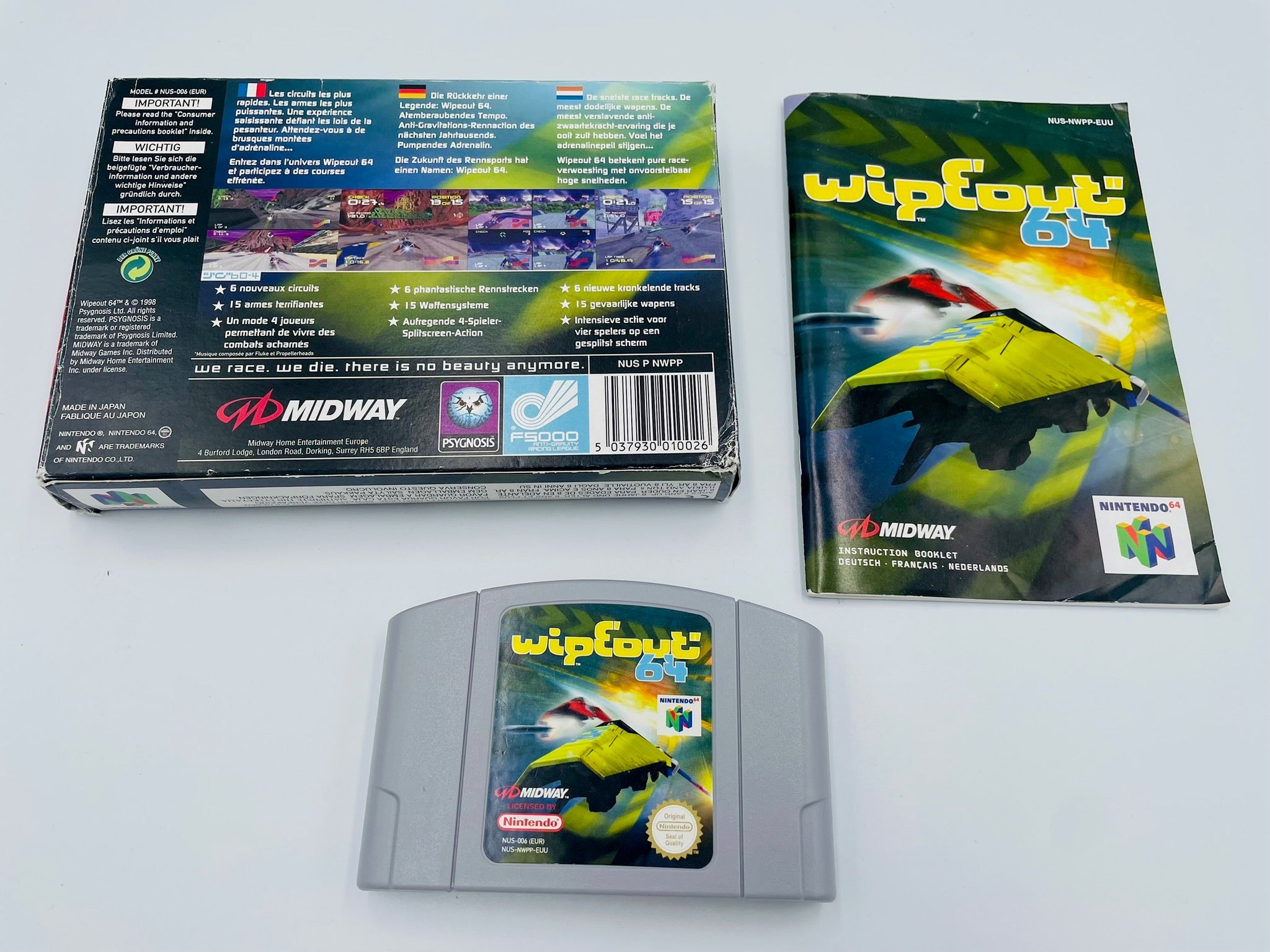N64 Wipeout OVP Gebrauchsspuren | PAL Komplett CIB