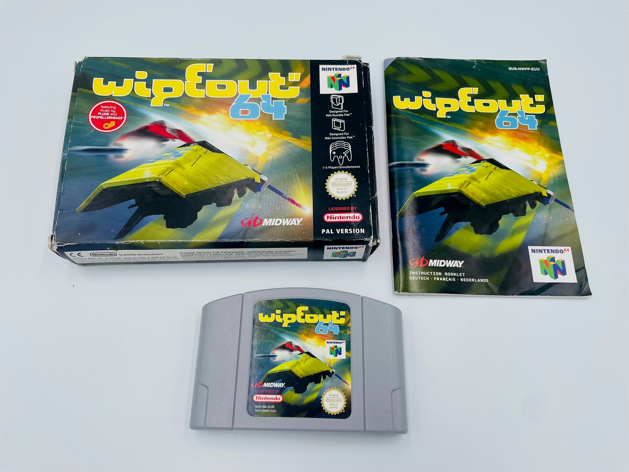 N64 Wipeout OVP Gebrauchsspuren | PAL Komplett CIB