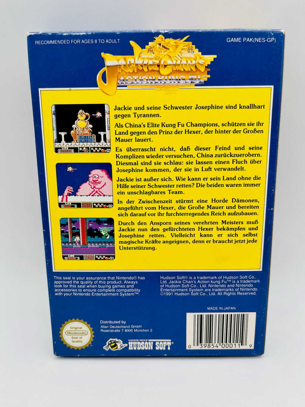 NES | Jackie Chan's Action Kung Fu | CIB | OVP | Zweite Wahl