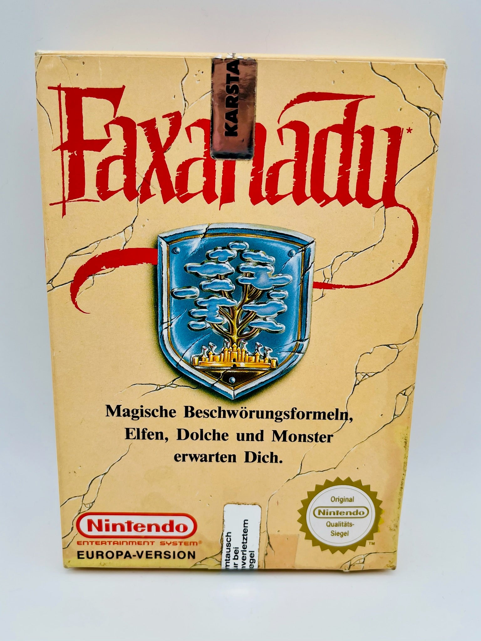 NES | Faxanadu | CIB | OVP | Zweite Wahl