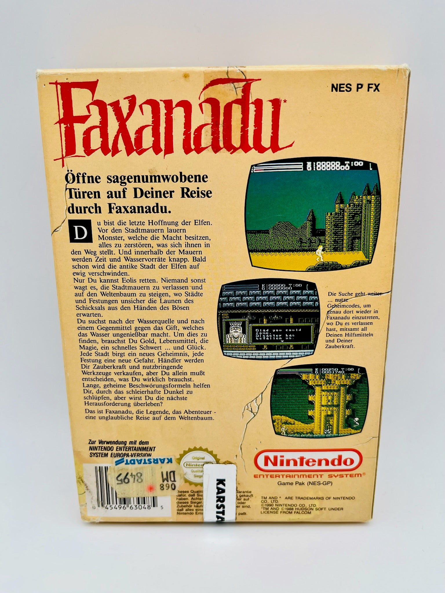 NES | Faxanadu | CIB | OVP | Zweite Wahl