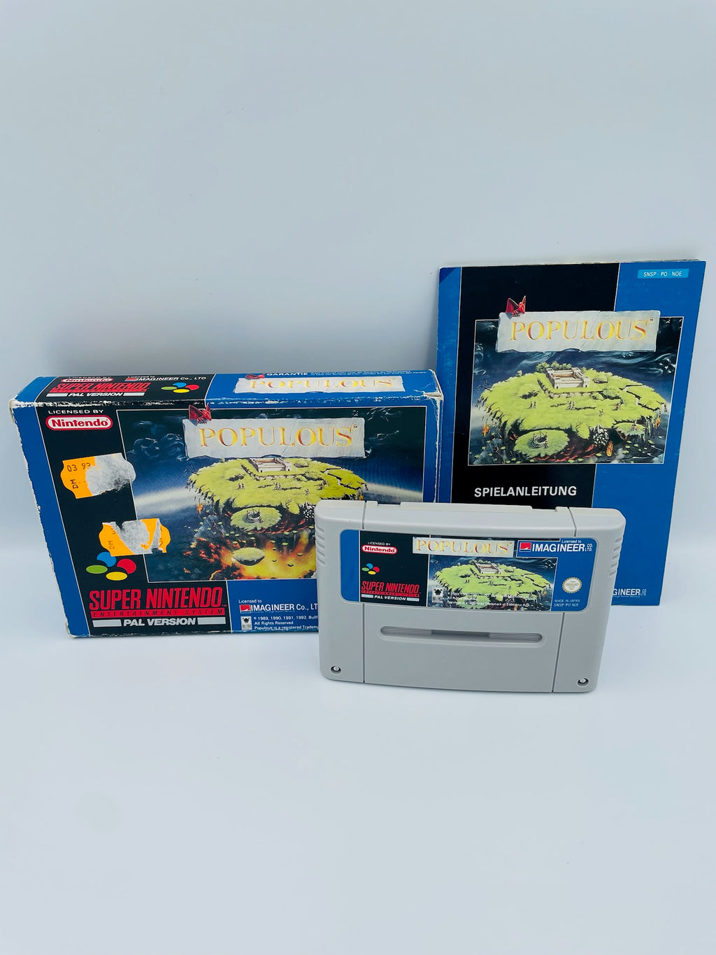 SNES | Populous | PAL Komplett mit OVP & Anleitung | Imagineer