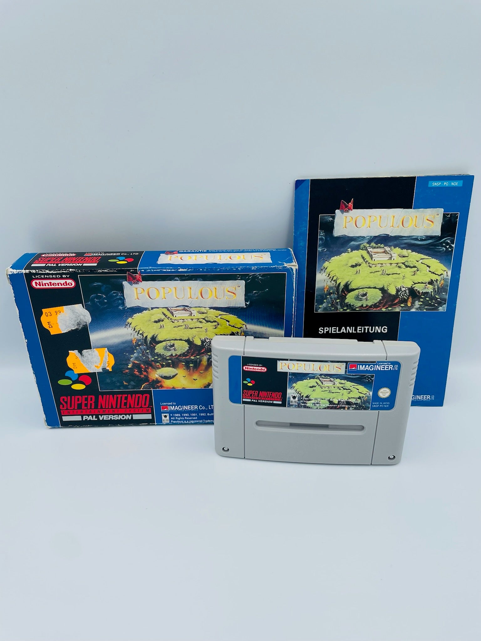 SNES | Populous | PAL Komplett mit OVP & Anleitung | Imagineer