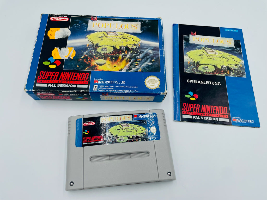 SNES | Populous | PAL Komplett mit OVP & Anleitung | Imagineer