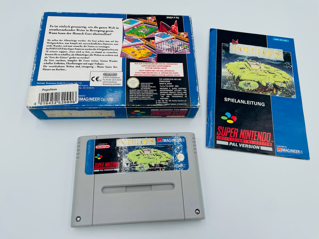 SNES | Populous | PAL Komplett mit OVP & Anleitung | Imagineer