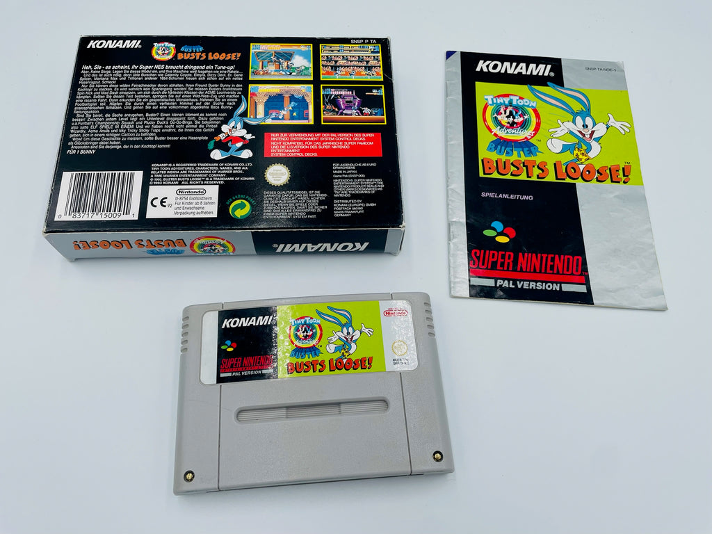 SNES |Tiny Toon Adventures Buster Busts Loose | OVP | CIB | PAL Version Konami