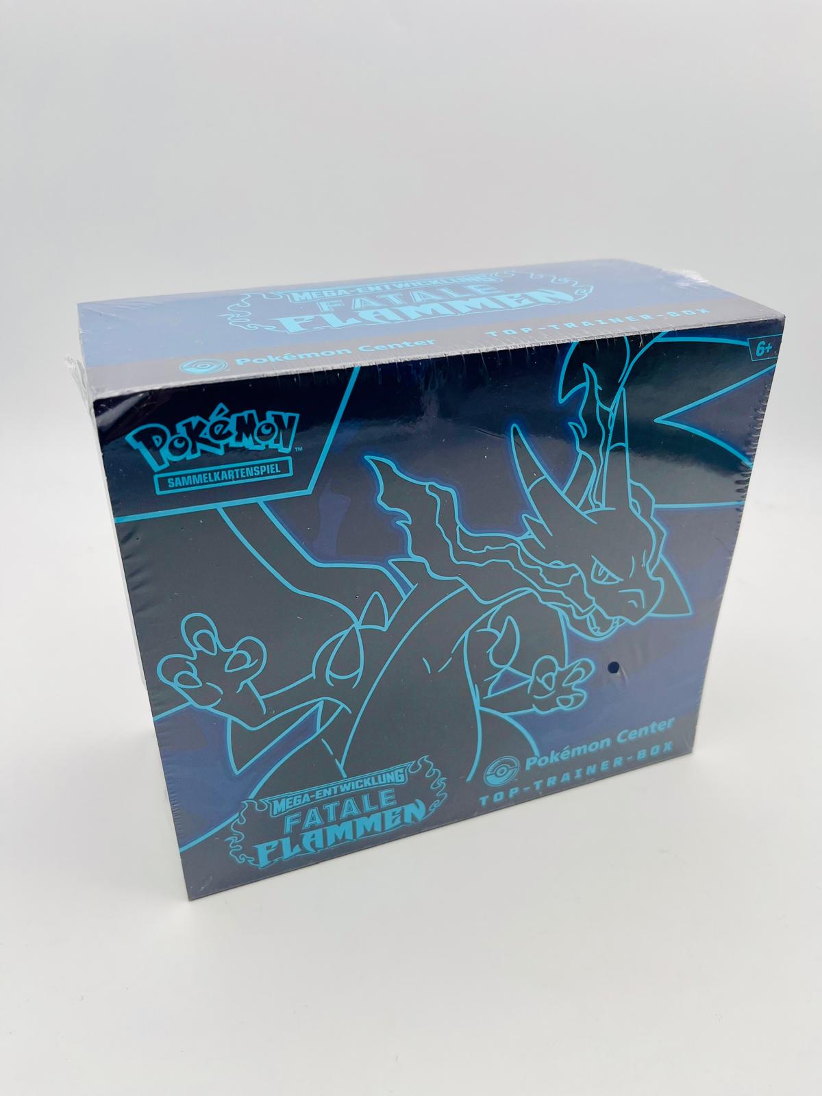 Pokémon TCG | Pokémon Center Top-Trainer-Box Mega-Entwicklung Fatale Flammen | OVP
