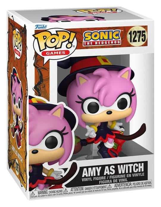 Sonic the Hedgehog POP! Games Vinyl Figur Amy on Broom 9 cm | OVP