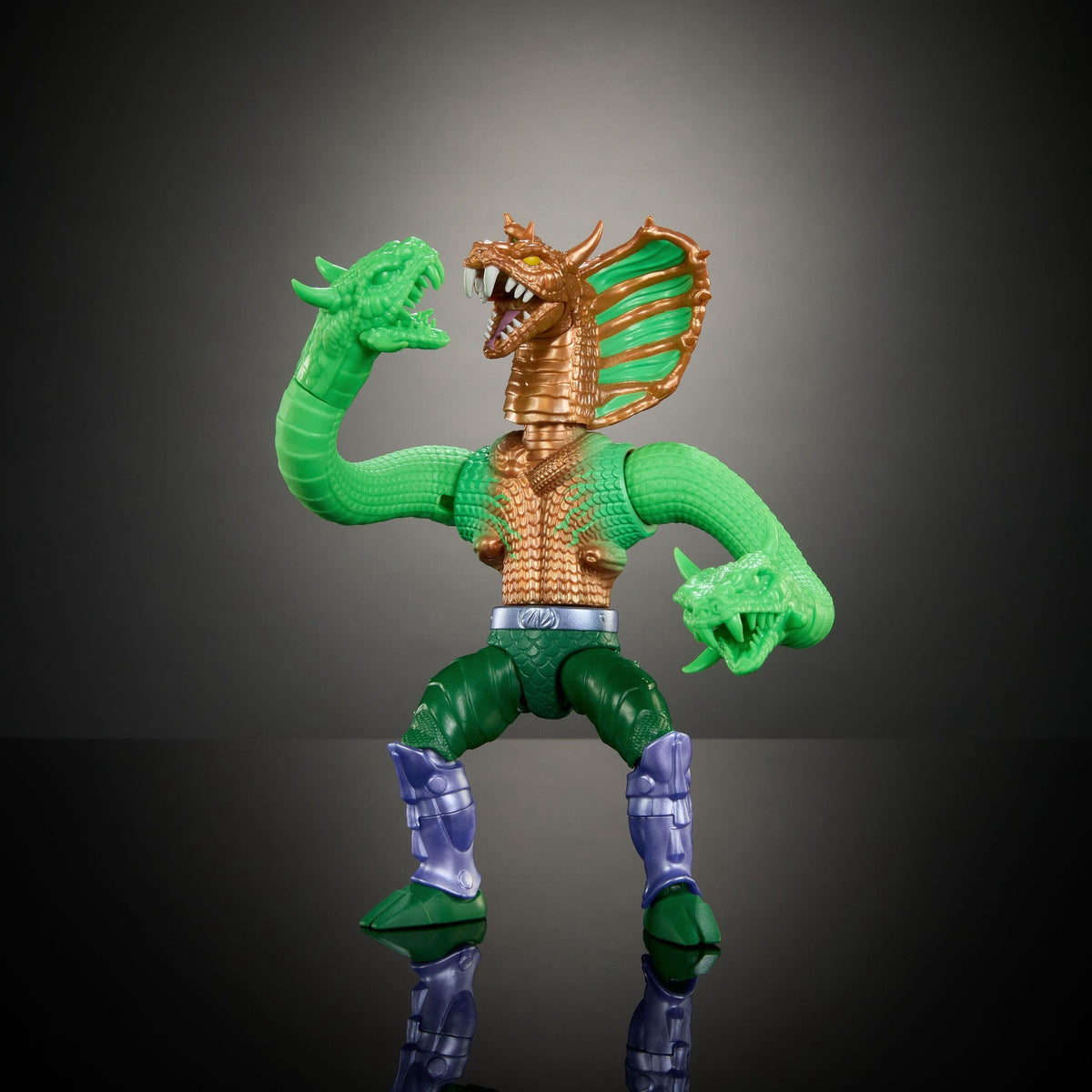 MOTU x TMNT: Turtles of Grayskull Deluxe Actionfigur King Hiss 14 cm | OVP