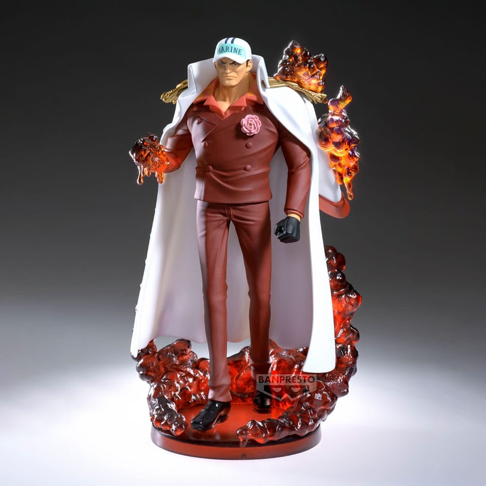 Akainu (Sakazuki) Figur mit Magma-Effekt | Magma Effekt / Diorama Sockel | OVP